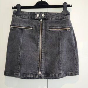 rag & bone Isabel black denim mini skirt Y2K style size 6